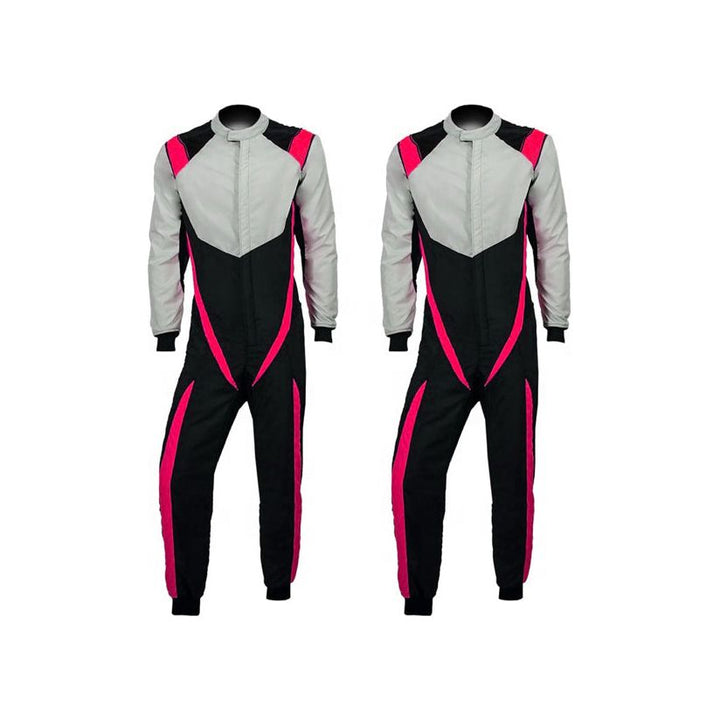Black & Gray Racing Suit for Go Karting-Bestracewear