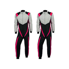 Black & Gray Racing Suit for Go Karting-Bestracewear