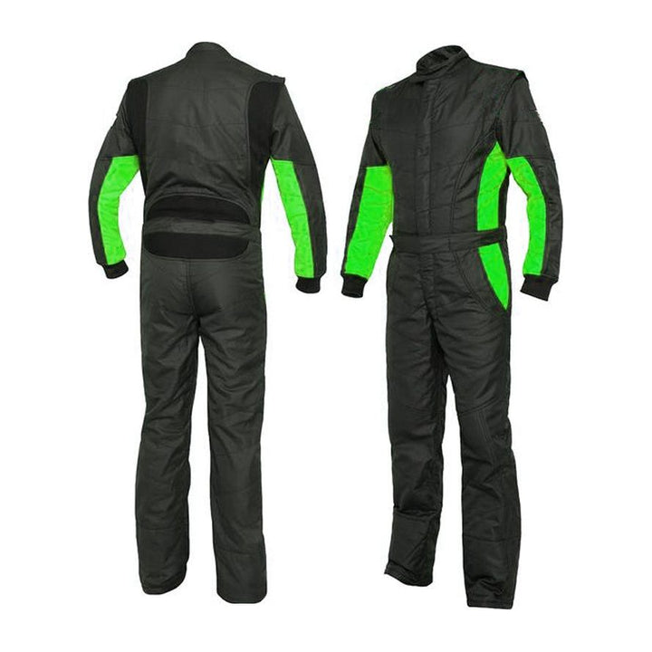Black & Green Go Kart Racing Suit - Best Race Wear
