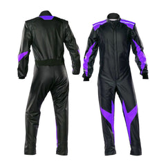 Black & Violet Go Kart Racing Suit - Best Race Wear