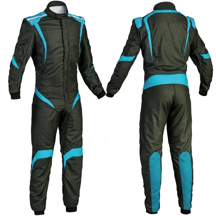 Black & Blue Go Kart Racing Suit from Bestracewear