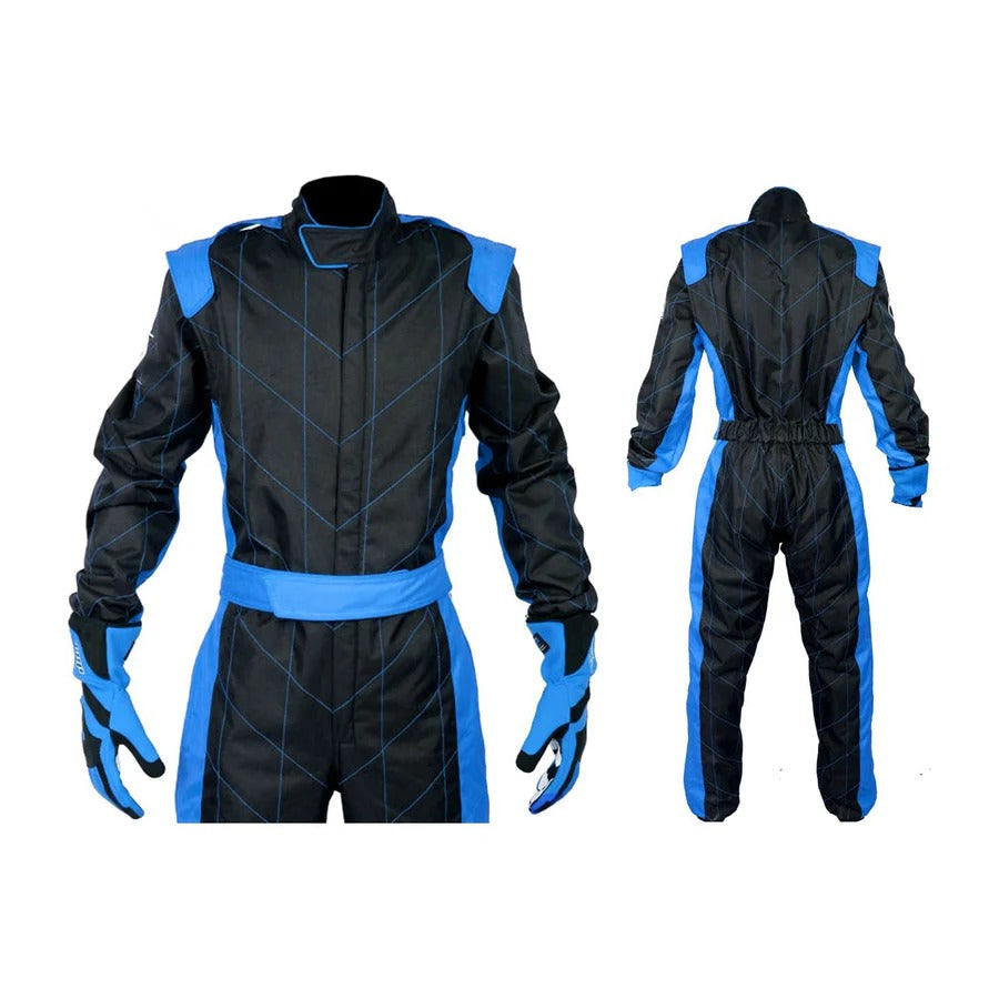 Black / Blue Go Karting Suit - Bestracewear