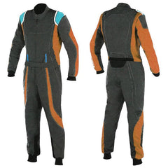 Black / Brown Go Kart Racing Suit - Bestracewear