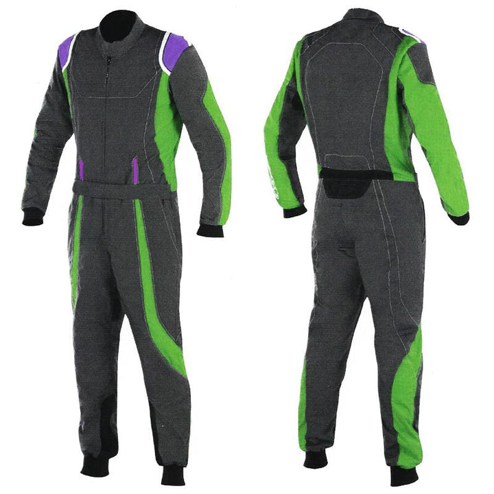 Black / Green Go Kart Racing Suit - Bestracewearr