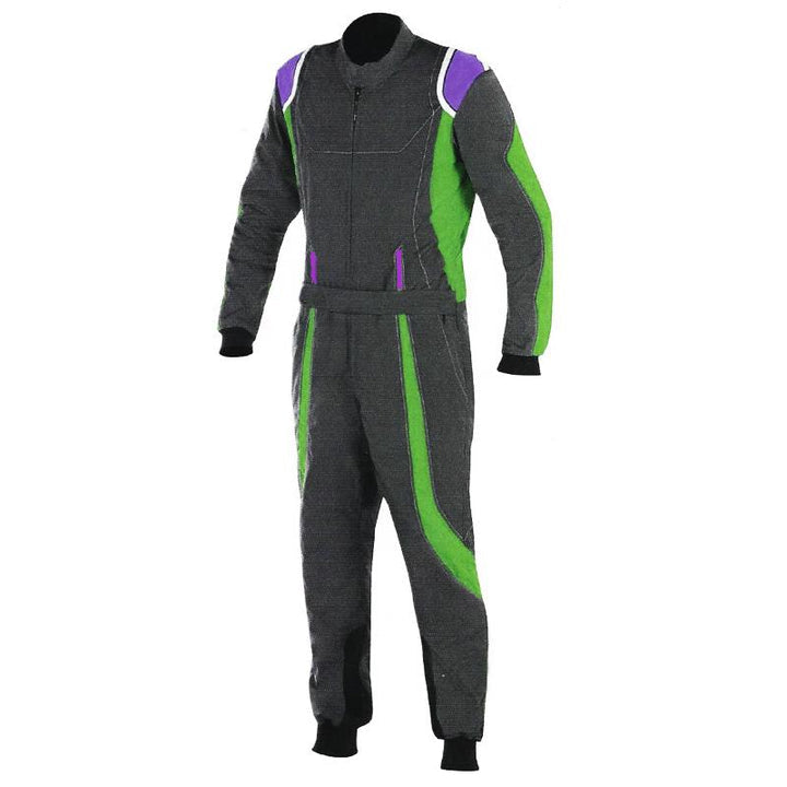 Black / Green Go Kart Racing Suit - Bestracewearr