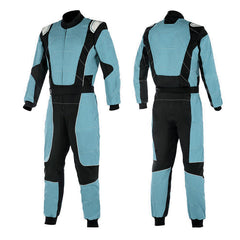 Black / Light Blue Go Kart Racing Suit - Bestracewearr