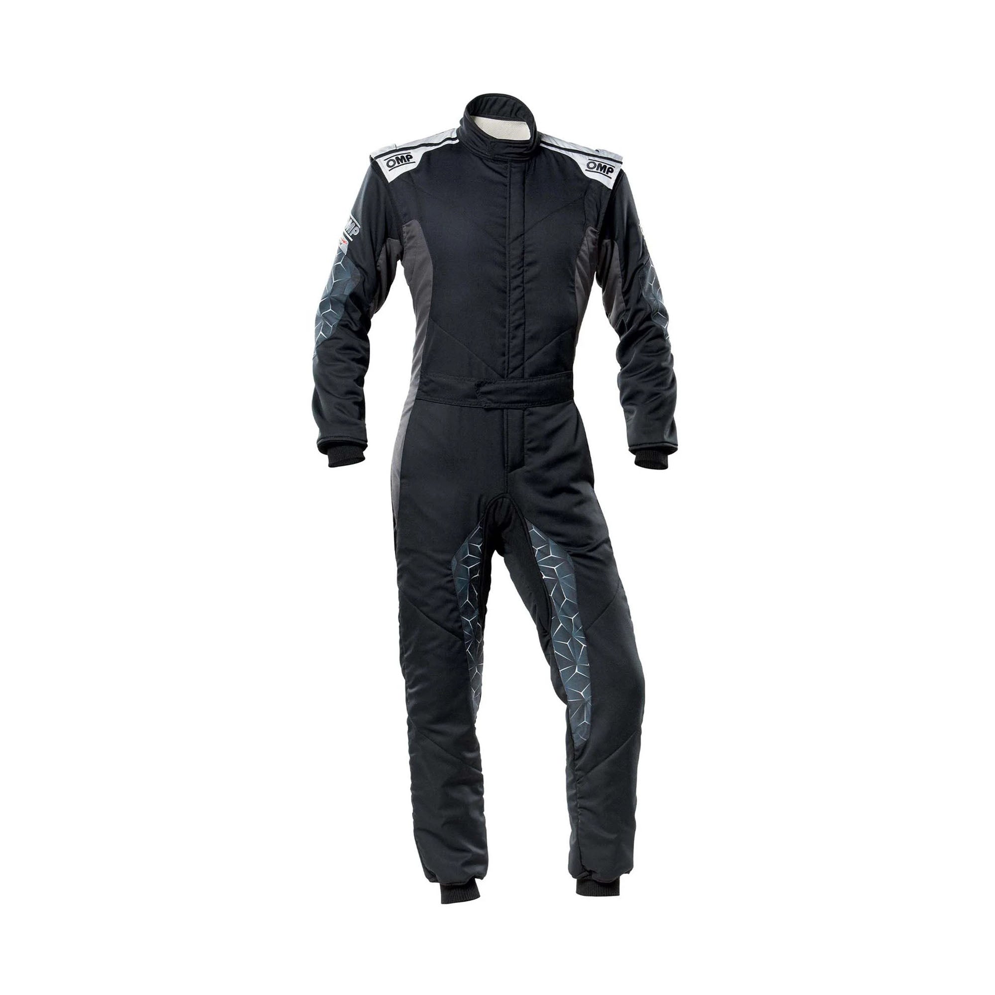 Black OMP Tecnica Evo Go Kart Racing Suit-Bestracewear