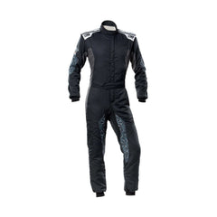 Black OMP Tecnica Evo Go Kart Racing Suit-Bestracewear