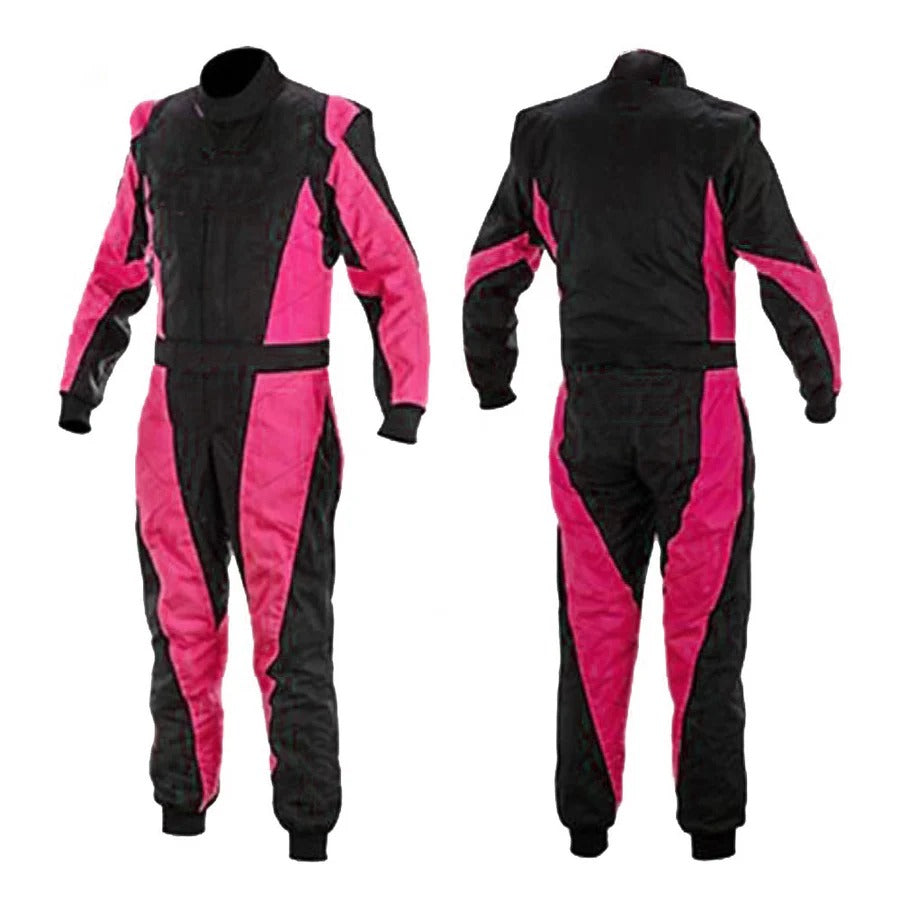 Black & Pink Custom Go Kart Racing Suit - Bestracewear