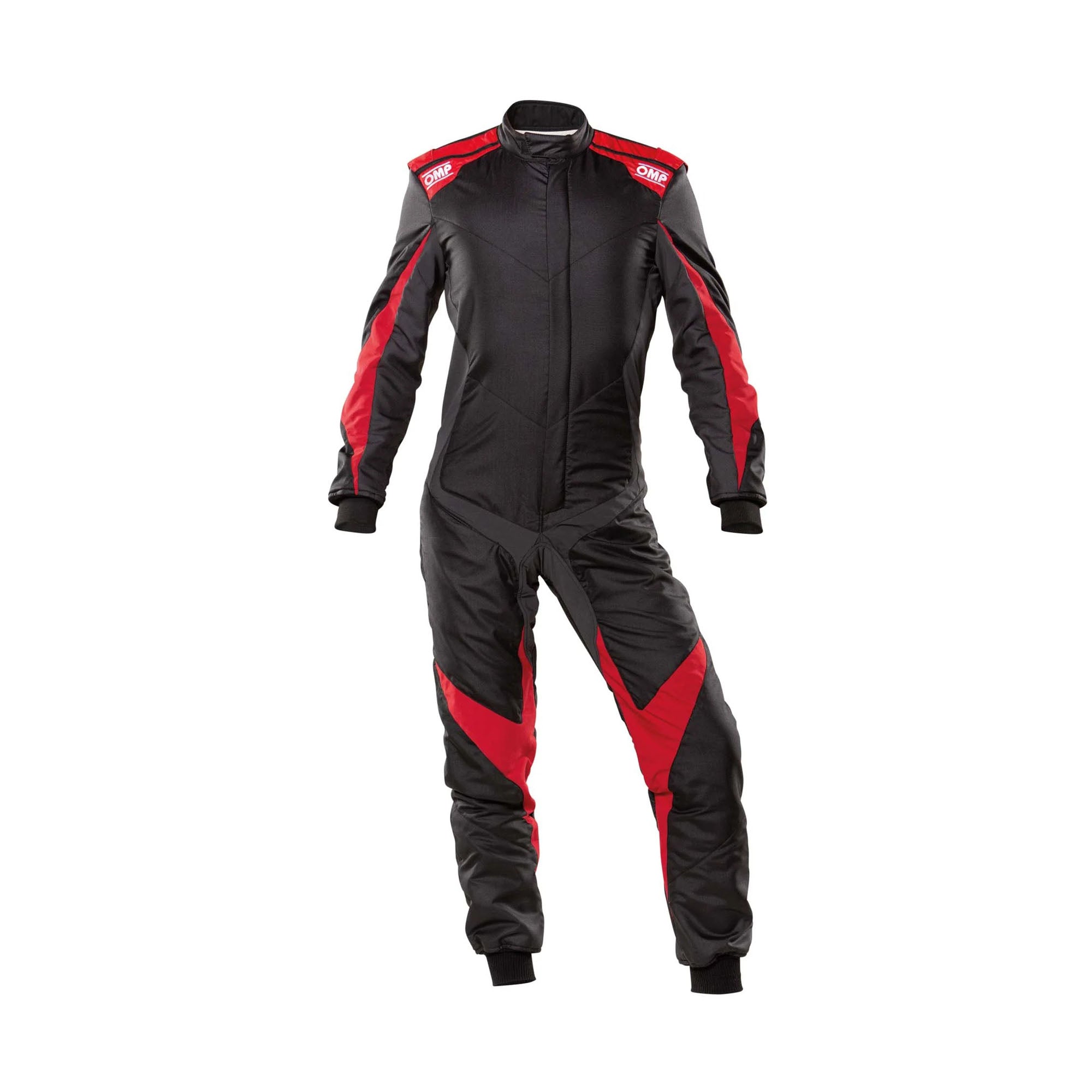 Black / Red OMP Tecnica Evo Go Kart Racing Suit Bestracewear
