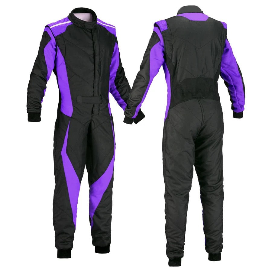 Black & Violet Custom Go Kart Racing Suit Bestracewear