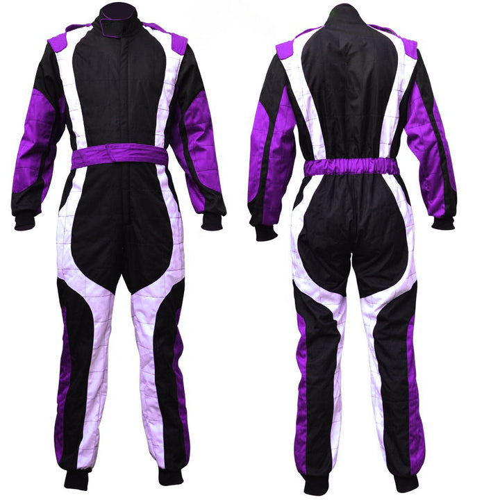 Black / White / Violet Go Karting Suit - Bestracewear