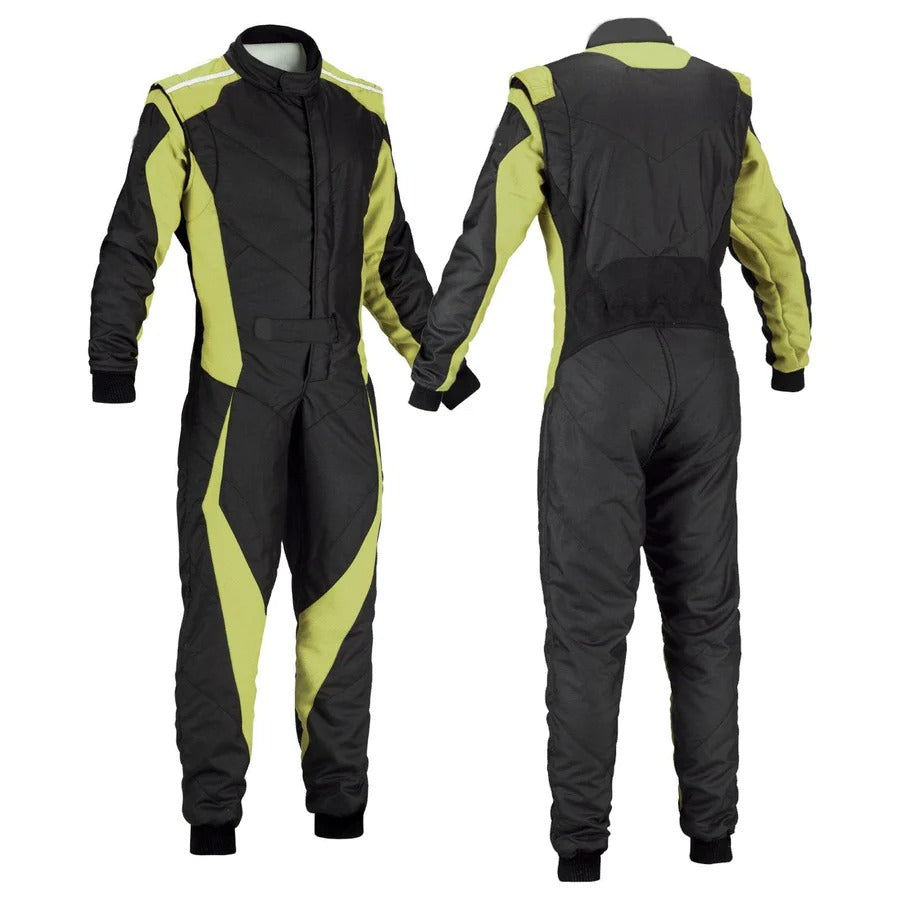 Black / Yellow Go Karting Suit - Bestracewear