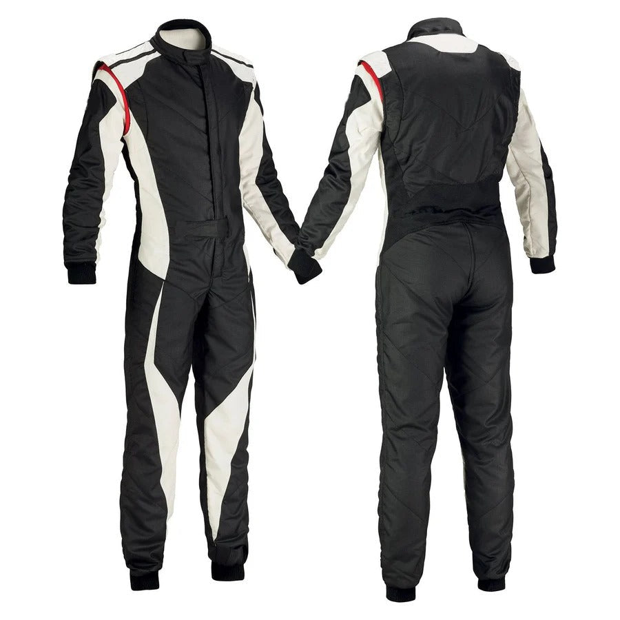 Black and White Go Karting Suit - Bestracewear