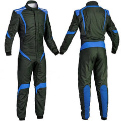 Custom Black & Blue Go Kart Racing suit - Bestracewear