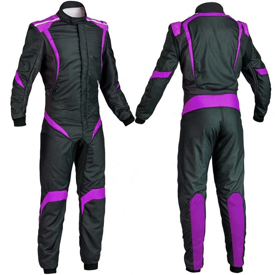 Custom Black & Purple Go Kart Racing Suit - Bestracewear