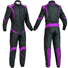 Custom Black & Purple Go Kart Racing Suit - Bestracewear