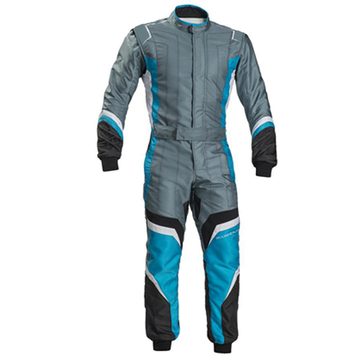 Gray / Blue Go Karting Suit - Bestracewear