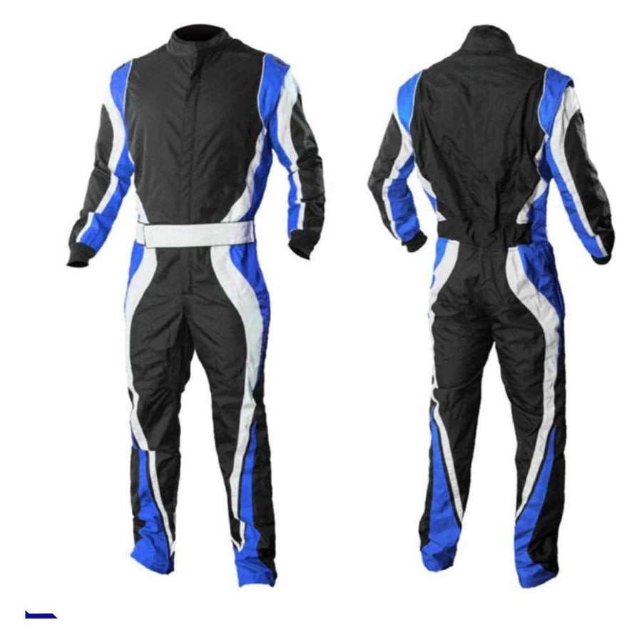 Black & Navy Blue Go Kart Racing Suit - Best Race Wear