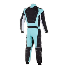 Black & Light Blue Go Kart Racing Suit - Best Race Wear