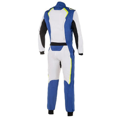 White & Royal Blue Go Kart Racing Suit - Best Race Wear