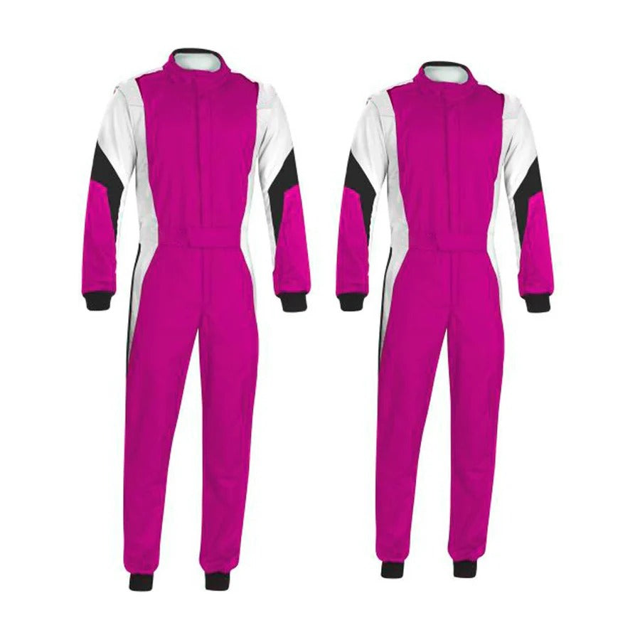 Pink & White Go Kart Racing Suit - Best Race Wear