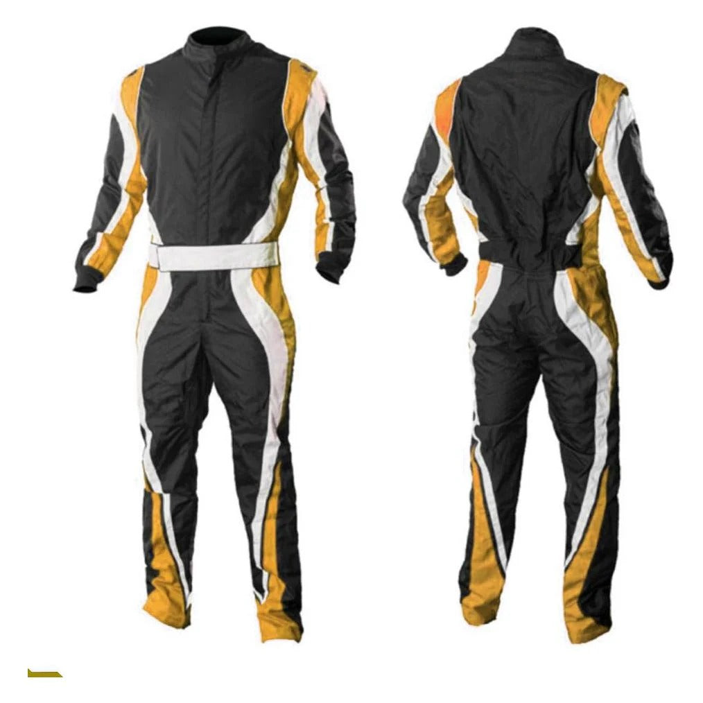 Black & Gold Go Kart Racing Suit - Best Race Wear