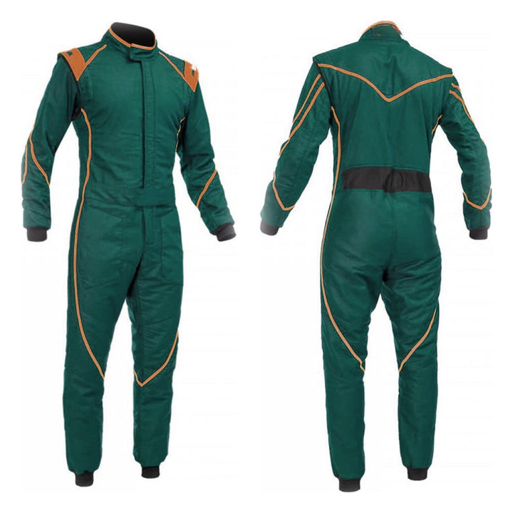 Kelly Green White Go Kart Racing Suit - Bestracewear