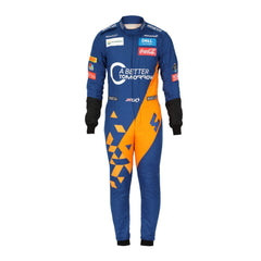 Lando Norris 2019 F1 racing suit front view  – youthful and sleek design with race-day styling-Bestracewear
