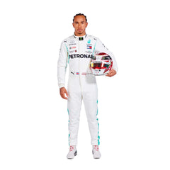 Lewis Hamilton 2019 F1 racing suit – front view with clean, modern race-inspired details, trending among Formula 1 enthusiasts.Bestracewear