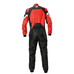 Full Back view of OMP Red Go Karting Suit KS-3X ART Style 1 Youth- Bestracewear