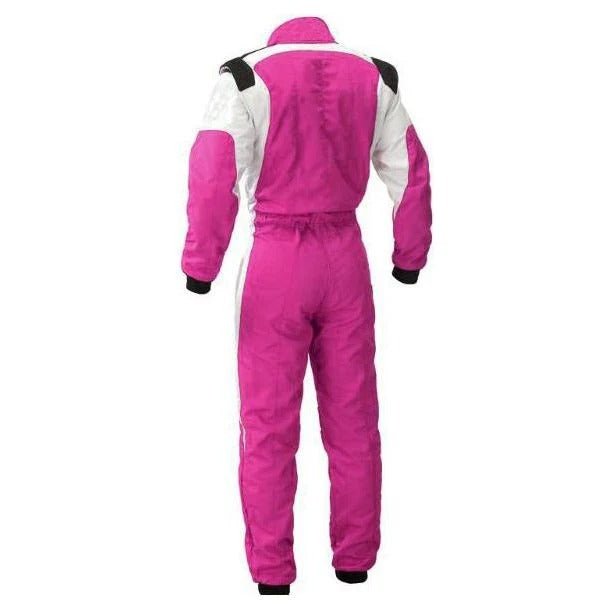 Pink and White Go Karting Suit - Bestracewear
