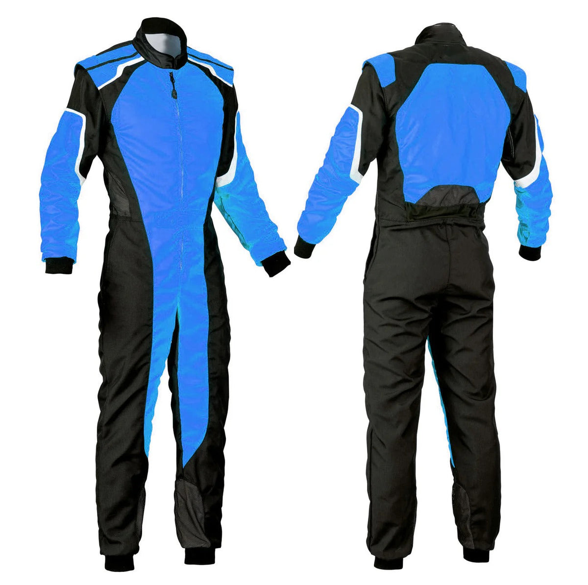 Plain Black & Blue Go Kart Racing Suit-  Bestracewear
