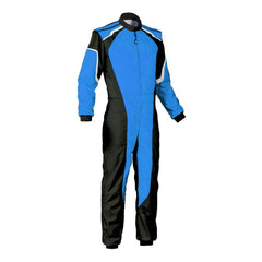 Plain Black & Blue Go Kart Racing Suit-  Bestracewear