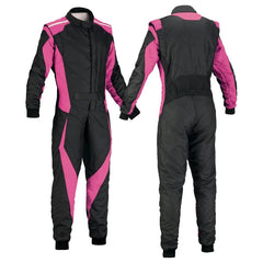 Plain Black & Pink Go Kart Racing Suit - Bestracewear