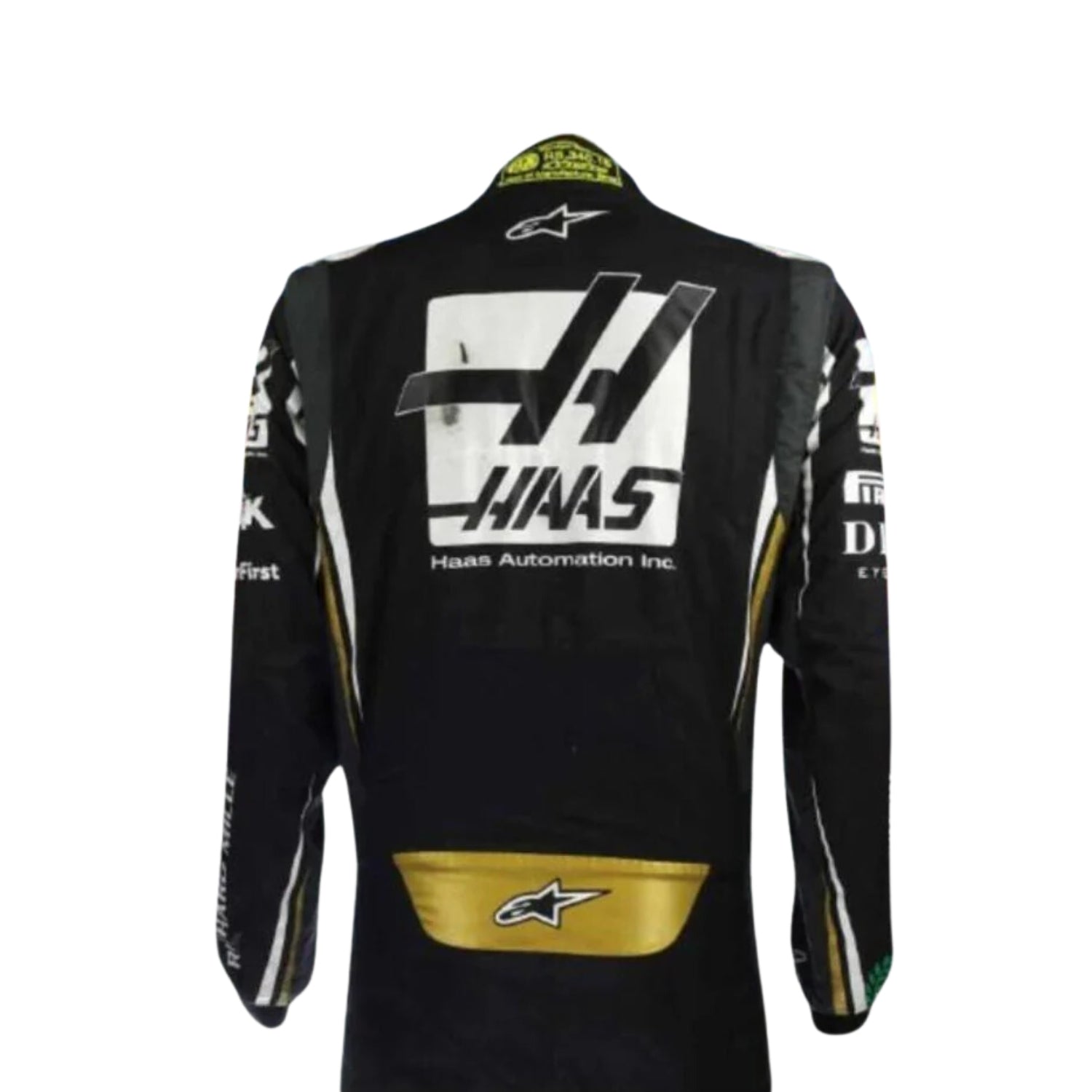 Romain Grosjean 2019 F1 suit – back view showcasing a modern, clean race-ready design- Bestracewear