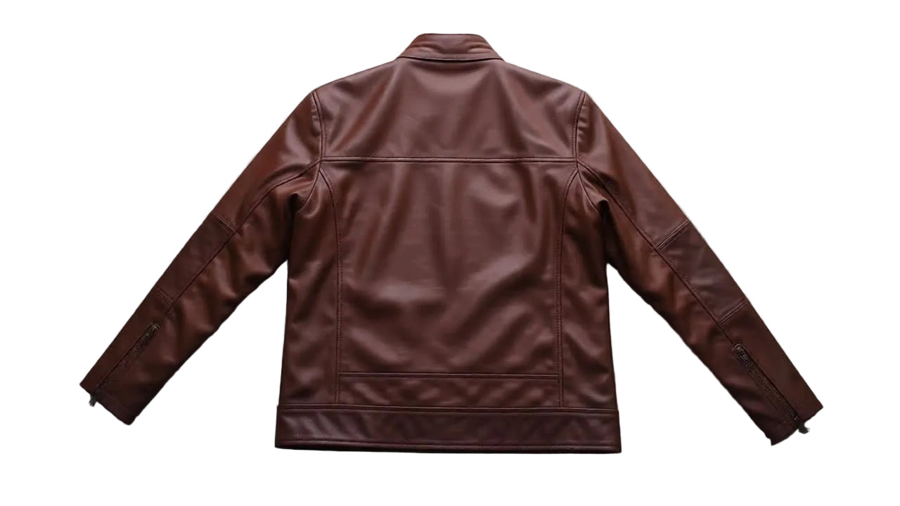 Vintage Brown Biker Leather Jacket - BESTRACEWEAR