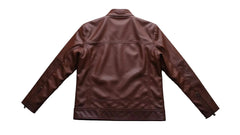 Vintage Brown Biker Leather Jacket - BESTRACEWEAR