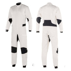 White Go Kart Racing Suit - Bestracewear