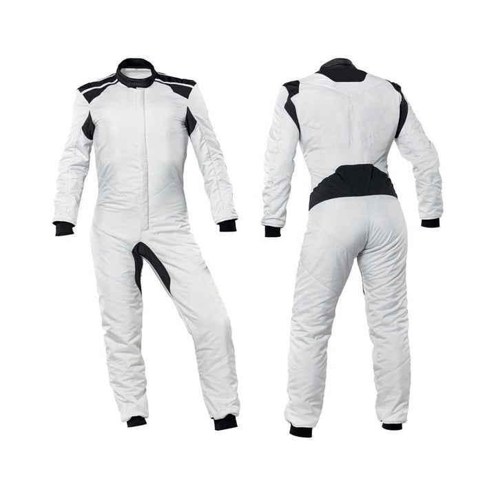 White Go Karting Suit - Bestracewear