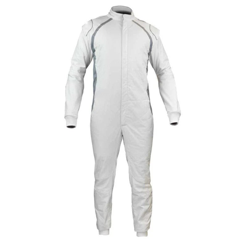 White  Go Karting Suit - Bestracewear