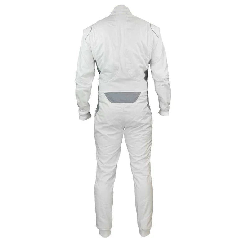 White  Go Karting Suit - Bestracewear