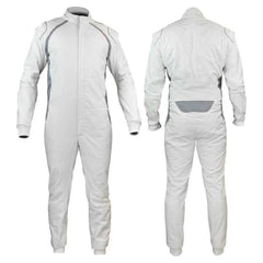 White  Go Karting Suit - Bestracewear