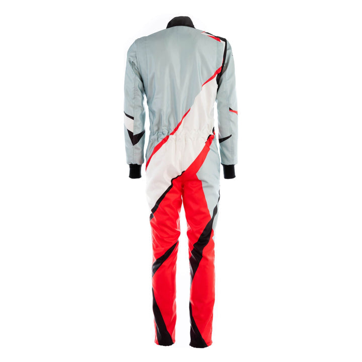 White / Gray / Orange Go Karting Suit - Bestracewear