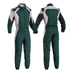  White / Green Go Karting Suit - Bestracewear