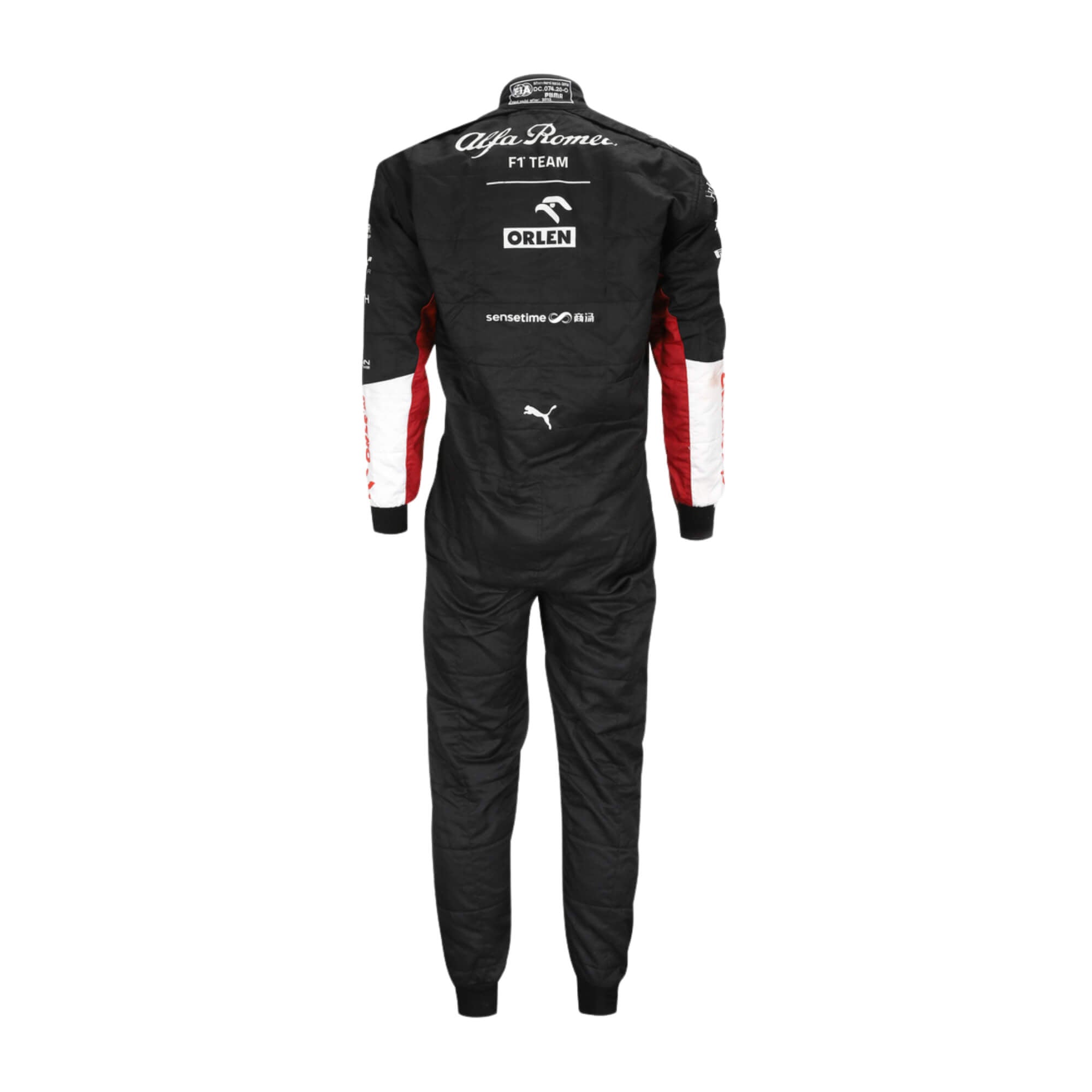 2022 Zhou Guanyu F1 Racing Suit Back View, Custom Fit, Name and Number, Enhanced Aerodynamics