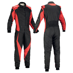 Black / Tomato Go-Kart Racing Suit - Bestracewear
